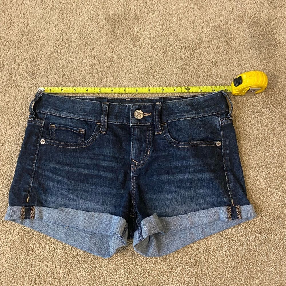 Express Classic Dark Wash Denim Roll-Cuff Women’s Shorts Size XS